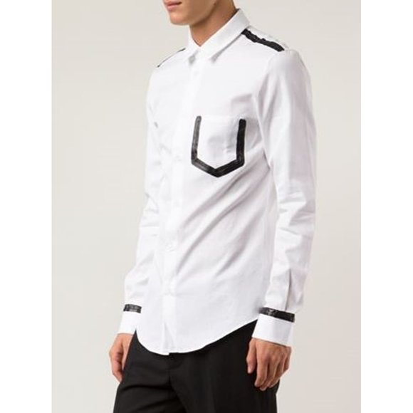 MAISON MARTIN MARGIELA Paris PAINTED POCKET White Detail DRESS SHIRT Italy 48 - Picture 1 of 5